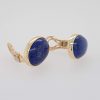 Gouden oorknoppen met lapis lazulli #22564 - Afbeelding 3