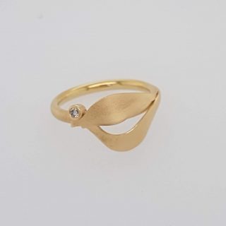 Gouden ring met diamant. #19527