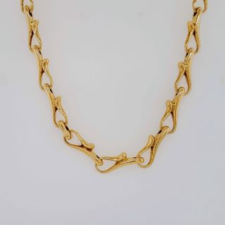 Gouden fantasie collier/ketting. Vintage #23887