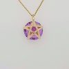 14 karaat rosé gouden Pentha-hanger met Amethist #24616 - Afbeelding 3