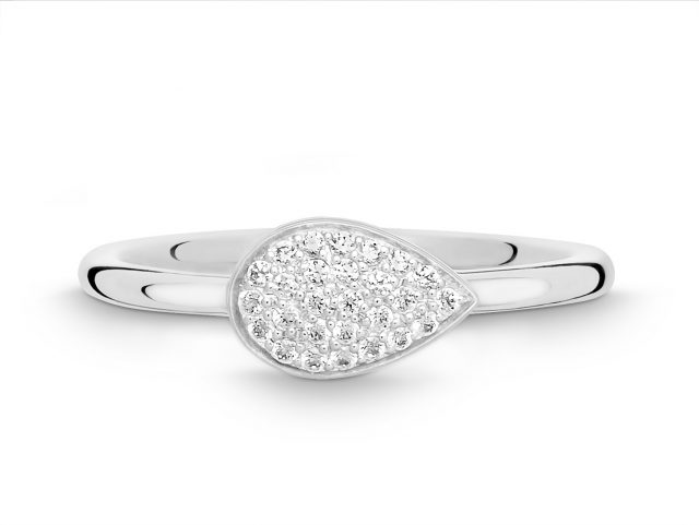 Witgouden ring met diamant van Quinn #23649