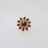 Roségouden ring met granaat. Vintage / Occasion #24636