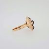 Roségouden ring met granaat. Vintage / Occasion #24636 - Afbeelding 3