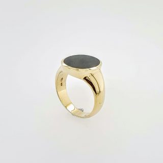 Gouden zegelring met Jaspis steen / Cachetring #3418