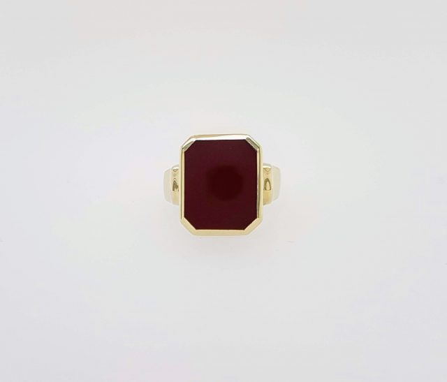 Gouden zegelring met carneool / Cachetring #22486 - Afbeelding 3