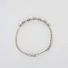 Witgouden parel briljant / diamant armband #24320 - Afbeelding 3
