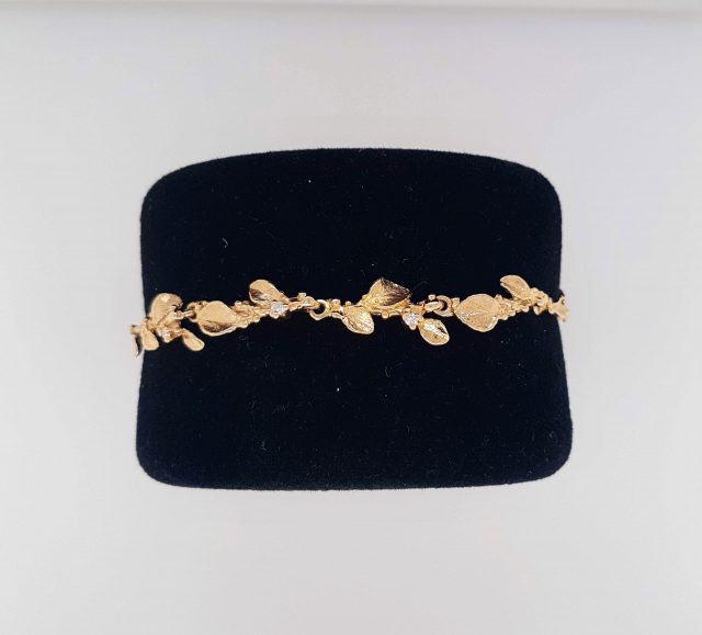 18 Karaat rosé gouden armband van blaadjes #23281 - Afbeelding 3