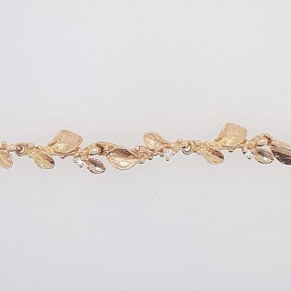 18 Karaat rosé gouden armband van blaadjes #23281
