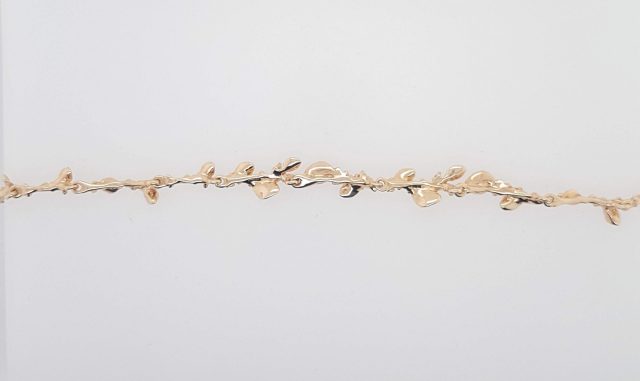 18 Karaat rosé gouden armband van blaadjes #23281 - Afbeelding 2