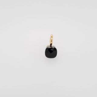 Gouden hanger met zwarte Jade #23535