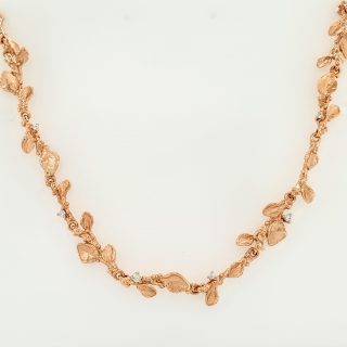 18 Karaat rosé gouden collier Windspiel van Ehinger Schwarz. #23107
