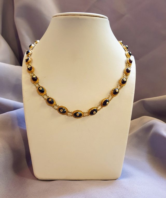 14-Karaats gouden bootjes ketting. Antiek. Occasion #24764