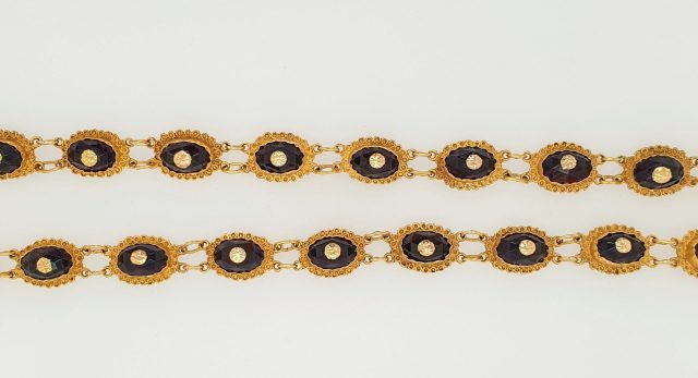 14-Karaats gouden bootjes ketting. Antiek. Occasion #24764 - Afbeelding 3