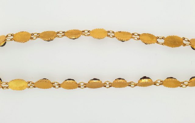 14-Karaats gouden bootjes ketting. Antiek. Occasion #24764 - Afbeelding 2