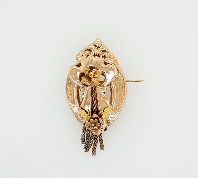 14 Karaat antieke gouden broche. Occasion #24853