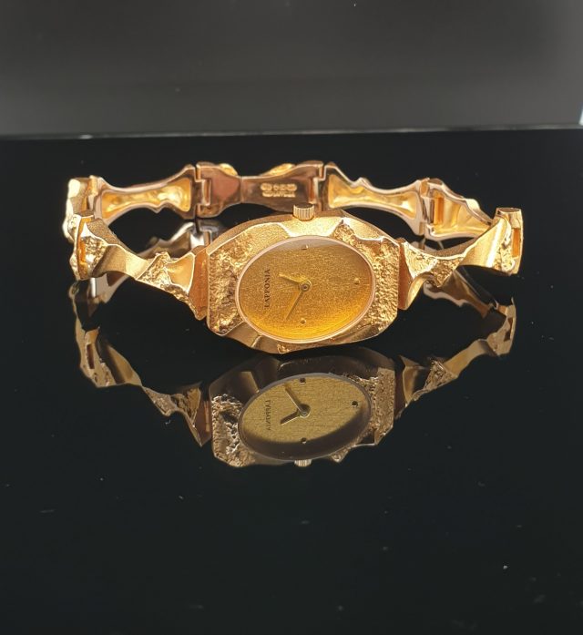 Goud Lapponia dames pols horloge Pola Negri #24918 - Afbeelding 4