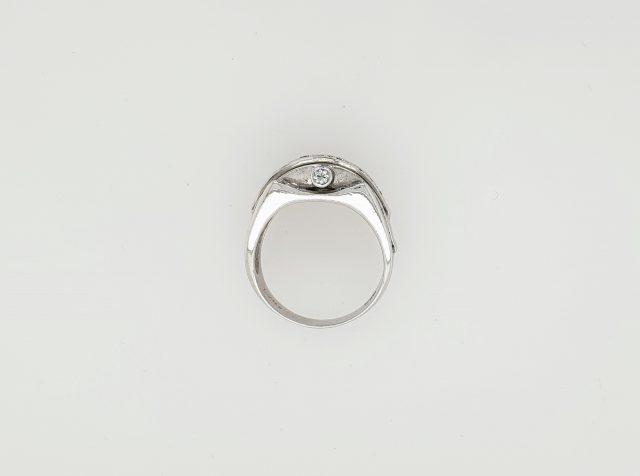 14 Karaat witgouden ring met briljant geslepen diamant 0.68 crt. #25083 - Afbeelding 2