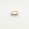 14 Karaat bicolor gouden ring met 5 mooie briljanten. Occasion #25068