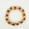 14 Karaat gouden armband met granaat/ vintage #25149 - Afbeelding 4