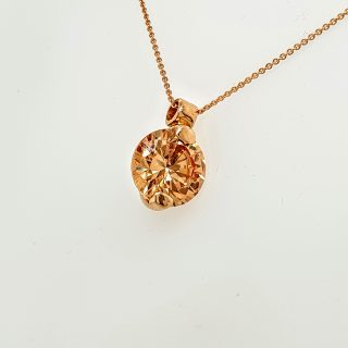 14 karaat rosé gouden hanger met cubic zirkonia #25179