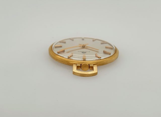 18 Karaat occasion gouden zakhorloge Bücherer. #25220 - Afbeelding 2