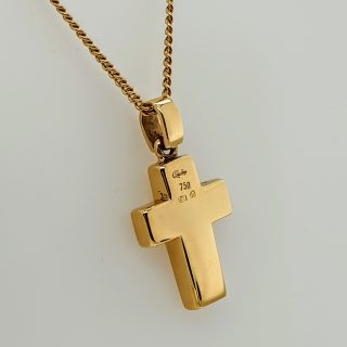 Gouden kruis hanger van Quinn, 18 karaat. #3710