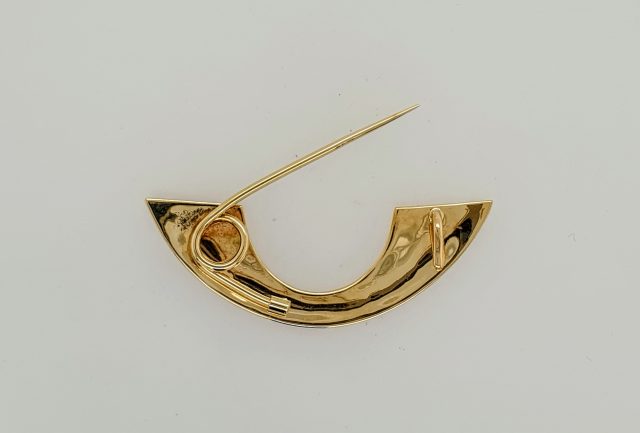 14 karaat gouden handgemaakte broche en brilhanger, model Golf. #5717 - Afbeelding 5