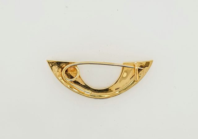 14 karaat gouden handgemaakte broche en brilhanger, model Golf. #5717 - Afbeelding 4