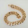 Zware14 karaat massief gouden en geslepen heren gourmet armband. Vintage #25255 - Afbeelding 4