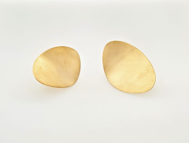 Grote ovale handgemaakte oorknoppen schalen uit eigen atelier #25482 - Afbeelding 3