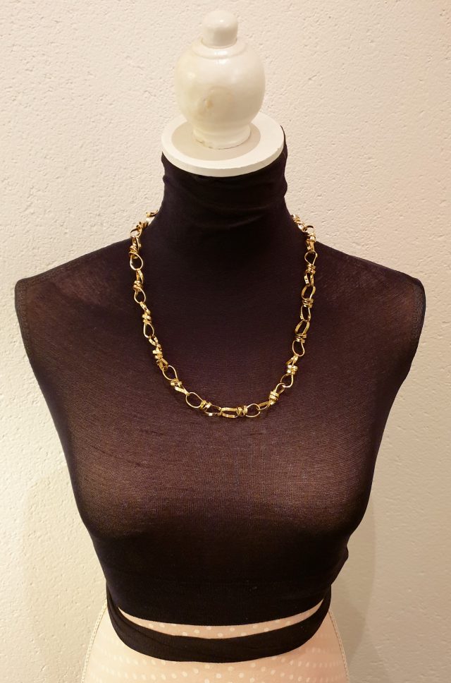 Handgemaakt collier van 14 karaat geelgoud. #23125 - Afbeelding 3