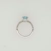 14 Karaat witgouden handgemaakte aquamarijn ring met 4 poots zetting # 22164 - Afbeelding 4