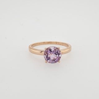 Rosé gouden ring met lila Amethist van 14 Karaat uit eigen atelier. # 25553