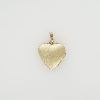 14 Karaat geelgouden hart hanger/medaillon #25612