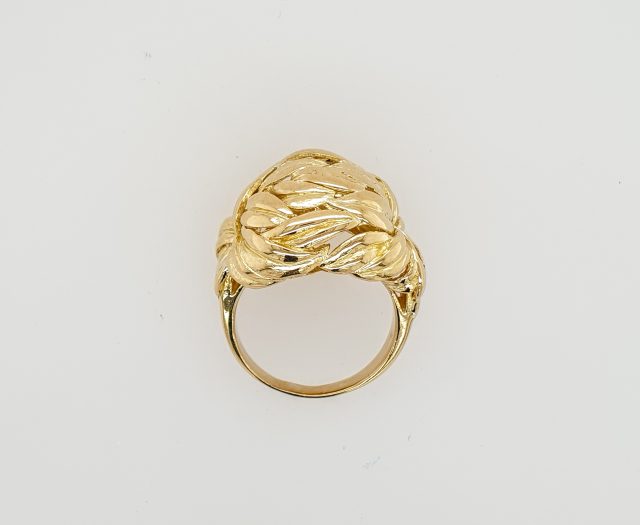 Vintage geelgouden cocktail ring #25635 - Afbeelding 5