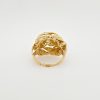 Vintage geelgouden cocktail ring #25635 - Afbeelding 4