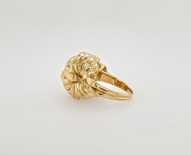 Vintage geelgouden cocktail ring #25635 - Afbeelding 2
