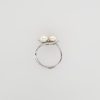 18 karaat witgouden occasion ring met 2 parels. #25665 - Afbeelding 4