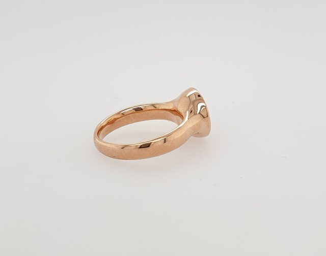 18 krt. Rosé gouden ring met Peridot en briljant/Tresoro / Ehinger Schwarz. #25682 - Afbeelding 3