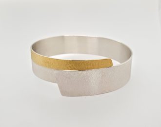 Zilveren armband met goud van het merk MANU #25725