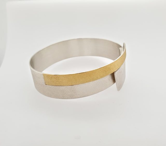 Zilveren armband met goud van het merk MANU #25725 - Afbeelding 3