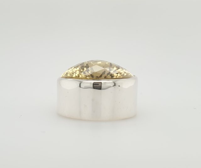 Zilveren hanger met Chrysoberil. #21355 - Afbeelding 2