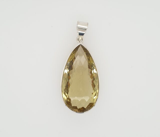 Zilveren hanger met Chrysoberil. #21355