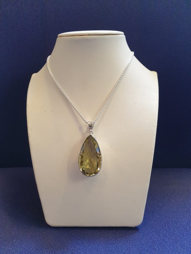 Zilveren hanger met Chrysoberil. #21355 - Afbeelding 3