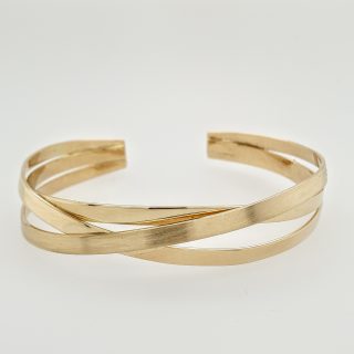 14 Karaat gouden klem armband, unieke eigen creatie. #25807
