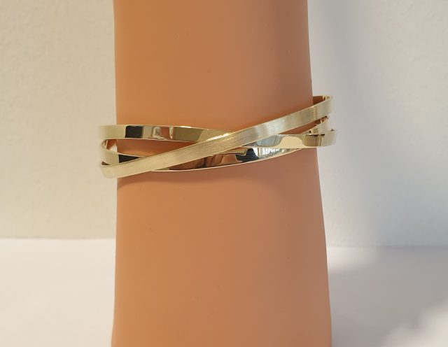 14 Karaat gouden klem armband, unieke eigen creatie. #25807 - Afbeelding 3