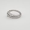 Platina broche met pareltjes en diamant #25896 - Afbeelding 3