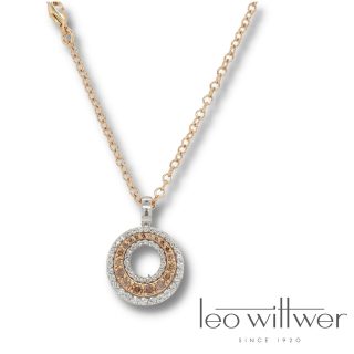 Rosé/ witgouden hanger met diamant van Leo Wittwer #26073 Occasion
