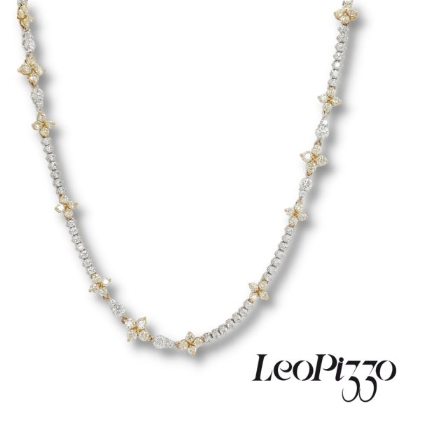 Vintage Leo Pizzo collier met diamant. #26070