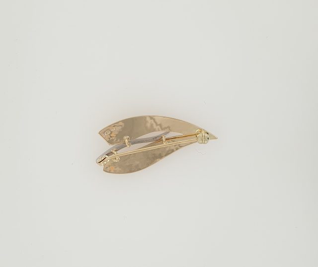 14 Karaat bicolor gouden handgemaakte broche. "April" # 26091 - Afbeelding 4